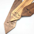 Engraved Custom Logo Sapelli Men Wood Necktie